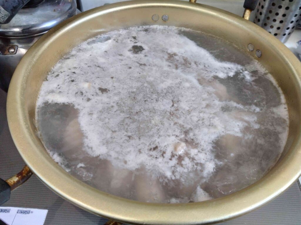 下茹で
