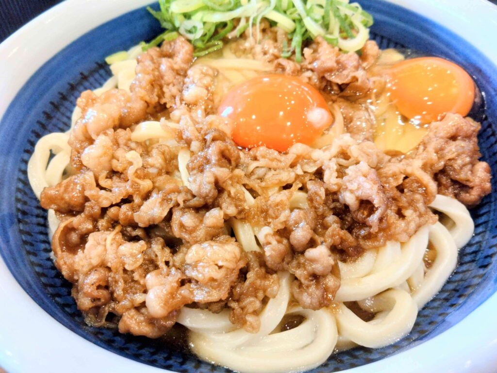 牛すき釜玉うどん